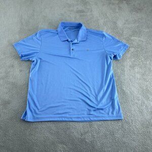Izod Golf Polo Shirt Mens XXL Blue Short Sleeve Performance Polyester 5361
